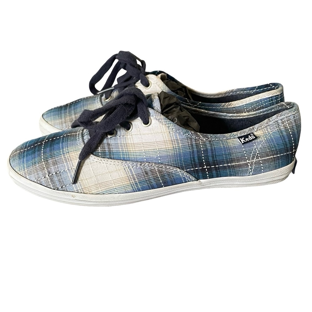 Keds Navy Champion Classic Blue Plaid Size 7.5